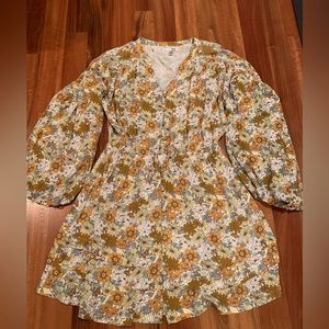 NWT Amuse Society flower button down dress.